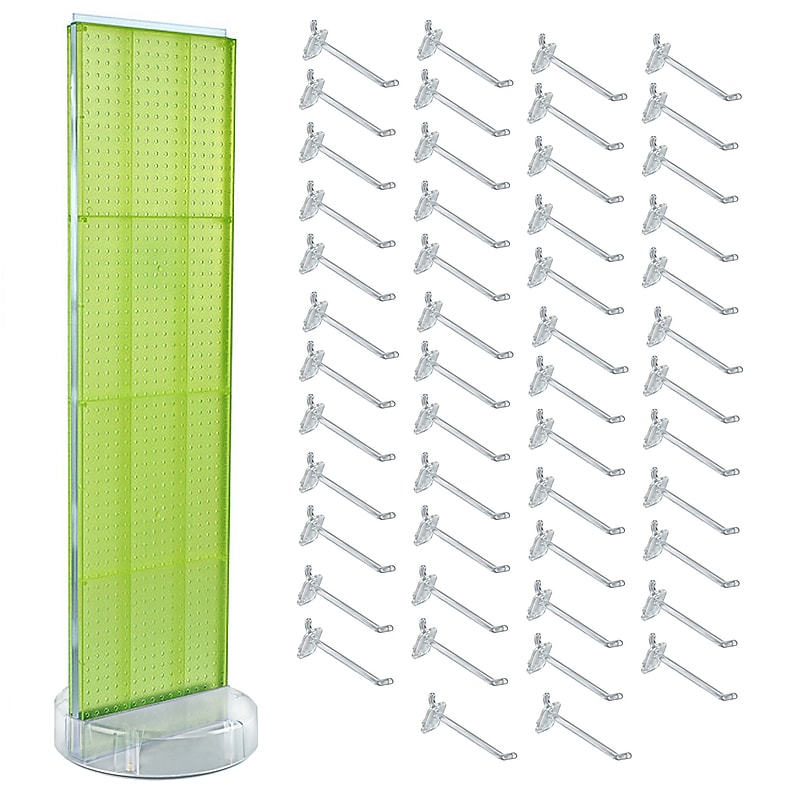 Azar Revolving Studio Base 60" x 16" Pegboard Floor Stand, Green (700780-GRE-6C50) image 1