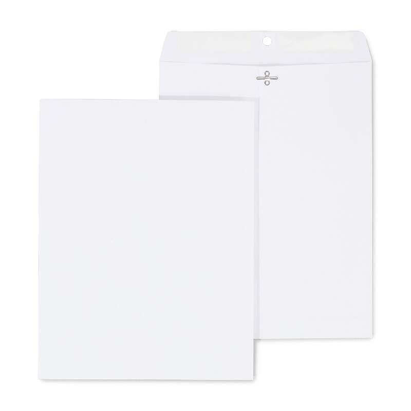 Staples Clasp & Gummed Catalog Envelopes, 10"L x 13"H, Bright White, 100/Box (570231N) image 1