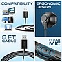 Delton 10E Stereo USB In-Ear Computer Headset with Microphone, Black (DWH10E)~#|#~33909AAE-0B94-421C-A7FFDE89837AFEDF_sc7