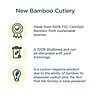 World Centric Bamboo Cutlery, Knife/Fork/Spoon/Napkin, 6.7", Natural, 250/Carton (WORASBBTN)~#|#~33939E84-02EE-4DCA-A2E1A5112485BA35_sc7