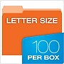 Pendaflex Recycled File Folder, 1/3-Cut Tab, Assorted, Letter Size, Orange, 100/Box (4210 1/3 ORA)~#|#~3394C0F9-6E74-4EBD-A38A5973E86B848F_sc7