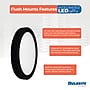 Bulbrite 5" Round 10.3-Watt 3000K LED Flush Mount Light, 850 Lumens, Black (773601)~#|#~339E5EF2-09F5-40A0-B89E9110AE21A5E0_sc7