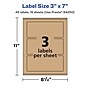 Avery Laser/Inkjet Multipurpose Labels, 7" x ", Kraft Brown, 45/Pack (94250)~#|#~339E7F2B-4BBC-44C1-98C233DB0FFAEBEB_sc7
