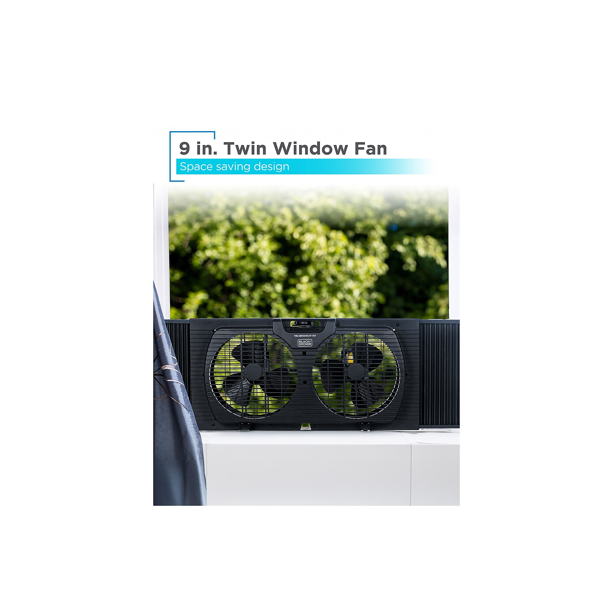 Black & Decker 9″ Twin Window Fan, 2-Speed, Black (BFW9MB) Sansujyuku sansujyuku.com