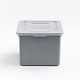 Iris 32 Quart Letter Sized Snap Closure Plastic File Bin, Gray (500227)~#|#~33A0F845-A41B-4212-A62C2DCC6300EE84_sc7