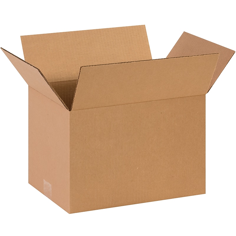 14" x 10" x 9" Shipping Boxes, 32 ECT, Brown, 25/Bundle (14109) image 1