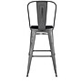 Flash Furniture Lincoln Contemporary Metal Vertical Back Indoor Barstool, Clear Coat/Black (XUDGTP01B30PL1B)~#|#~33A563F5-5961-4980-9B6F0A8962BE1E6C_sc7