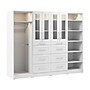 Bestar Florence Collection 100W x 25D Walk-In Closet Organizer System, Shaker, White (127622-000017)~#|#~33A5DBFB-105E-4D0C-9FE45105E172D163_sc7