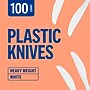 Perk™ Polystyrene Knife, Heavy-Weight, White, 100/Pack (PK56403)~#|#~33A697B2-BC56-4165-94EB41B389C460F0_sc7