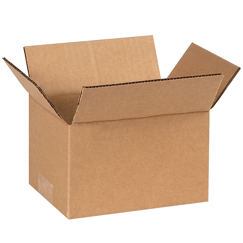 7" x 5" x 4" Heavy Duty Shipping Boxes, 32 ECT, 25/Pack (BS070504) image 1