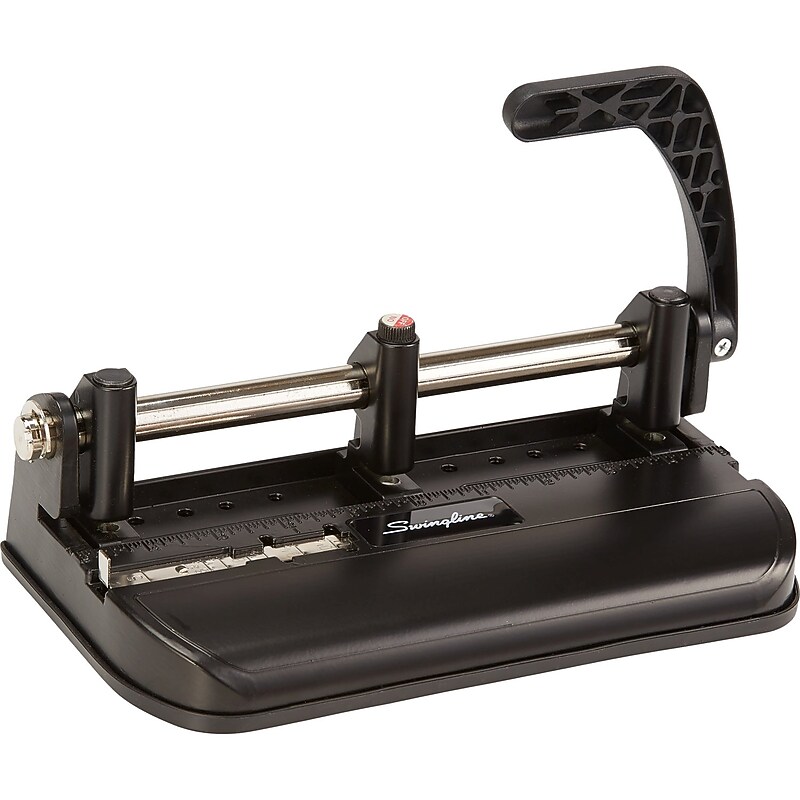 Swingline Heavy Duty Desktop Adjustable Hole Punch, 32 Sheet Capacity, Black (74350) image 1