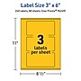 Avery Laser/Inkjet Rectangle Multipurpose Labels, 3" x 6", Bright Yellow, 240/Box (94249)~#|#~33AD6093-8039-47A5-81DF558CDAB8E0E4_sc7