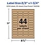 Avery Laser/Inkjet Rectangle Multipurpose Labels, 2/3" x 1-3/4", Kraft Brown, 2200 Labels/Box ( 94209)~#|#~33AEEDDA-FDBF-44FD-B053FE1E33DED3A3_sc7