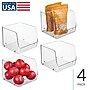 iDESIGN Small Stackable Plastic Storage Bin, Clear, 4/Pack (28107M4)~#|#~33B258E7-AF8C-40C4-B0443A3F839E1616_sc7