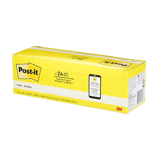 BAZIC Sticky Notes 3x3 Canary Yellow Post Stickies Self Stick Note
