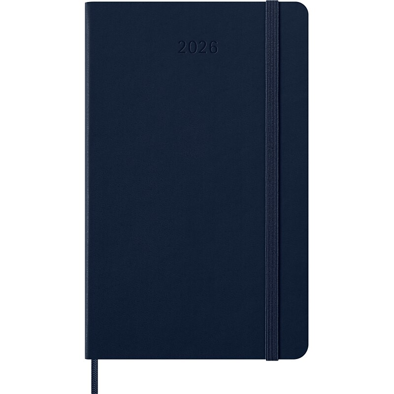 2026 Moleskine Planner 5" x 8.25" Calendar Year Weekly Student Planner, Faux Leather Cover, Sapphire Blue (274672) image 1