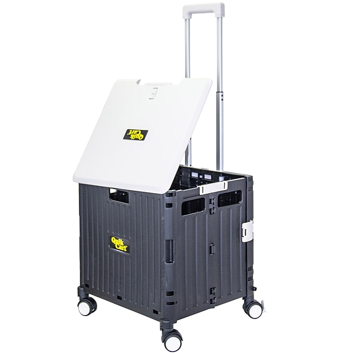 Dbest Products Quik Cart Pro – Faltbare Rollkiste Mit Sitz, Bis 54 Kg Tragkraft, Ideal Für Lehrer, Einkauf & Werkstatt