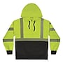 Ergodyne GloWear 8317BK High Visibility Long Sleeve Black Bottom Hooded Sweatshirt, ANSI Type R Class 3, Lime, 3X (22977)~#|#~33B6D13F-495F-4E7B-933B0B4009664D0A_sc7