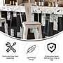Flash Furniture Carly Indoor-Outdoor Bar Height Stool with Back, White with Gray Seat (ET353430WHPL1G)~#|#~33B7ADC3-2496-4AF3-A3472F51A13D9EAA_sc7