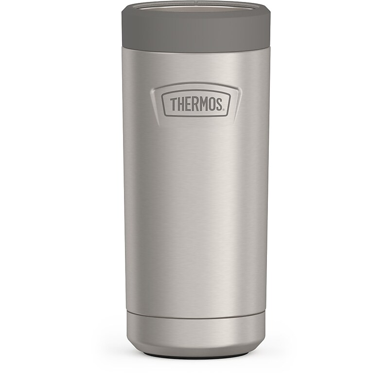 Thermos Icon Stainless Steel Vacuum Insulated Slim Can Insulator, 12 oz., Stainless (EAIS1512MS4) image 1