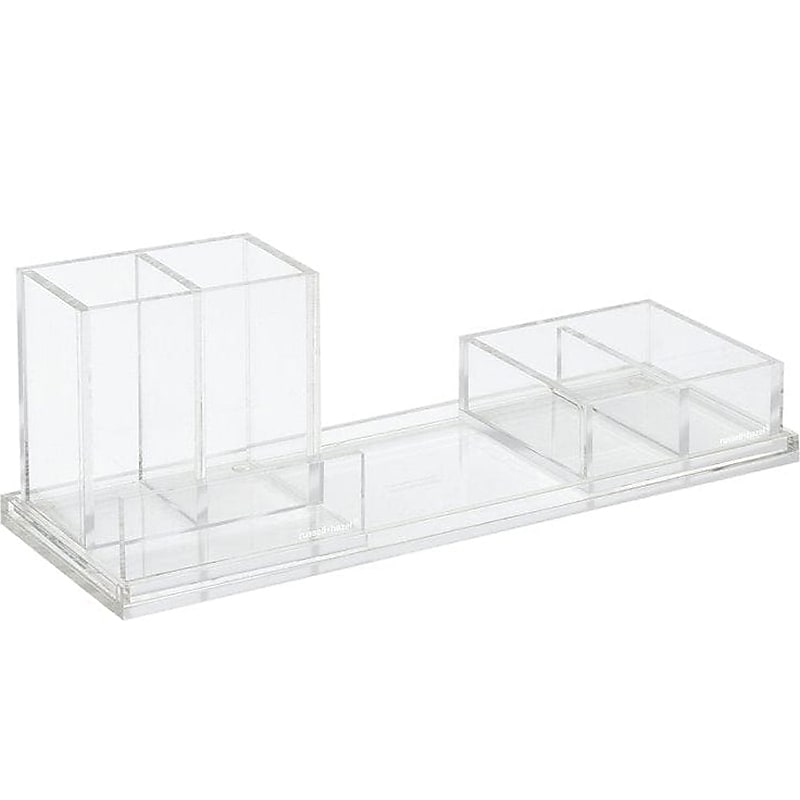 Russell+Hazel 3-Compartment Stackable Acrylic Organization Solution, Clear (38600) image 1