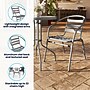 Flash Furniture Metal Restaurant Stack Chair with Aluminum Slats, Silver (TLH-017C-GG)~#|#~33BC9EBE-D59C-496B-B559D38300939BDD_sc7