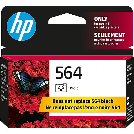 HP 564 Photo Ink Standard Yield Ink Cartridge, Prints Up to