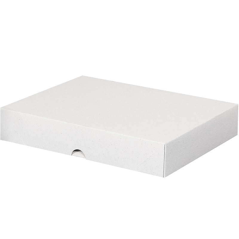 Partners Brand 8 1/2" x 11" x 2" Stationery Folding Cartons, White, 200/Case (R1) image 1