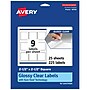 Avery Laser/Inkjet Square Glossy Labels, 2.5" x 2.5", Clear, 225 Labels/Pack (94104)~#|#~33D1131B-7FD3-4655-997CE4623001D4D7_sc7