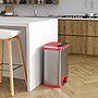 halo TapCan Stainless Steel Rectangular Pedal Sensor Trash Can with AbsorbX Odor Control System, Red Trim, 13 Gal. (TC13SR)~#|#~33D2D7E3-5196-4097-BF4703F86A23ABC4_sc7