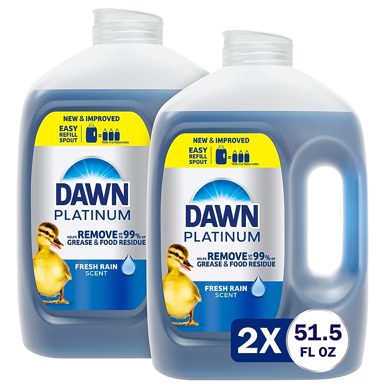 Dawn Platinum Dish Soap Refill, Fresh Rain, 51.5 oz., 2/Pack (44968/04504) image 1