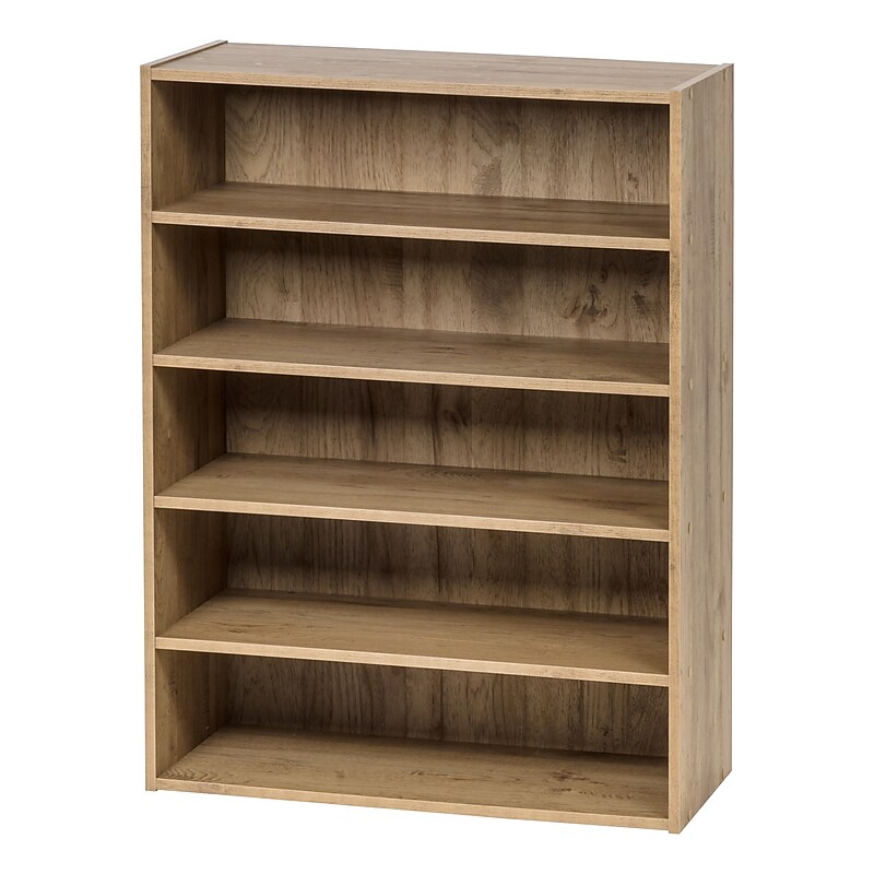 Iris 31.51" 5-Shelf Bookcase, Brown (596986) image 1
