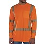 GloWear 8370 High Visibility Long Sleeve T-Shirt, ANSI Type R Class 3, Orange, X-Small (22261)~#|#~33E86CD1-1D4C-4D61-A43352065D0E923F_sc7