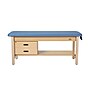 Aristo Wood H-Brace Physician Exam Table with Shelf, 2 Drawer Cabinet, Paper Cutter, Holder, 500lbs. Capacity, Blue~#|#~33E8EA1F-AC3B-4C0B-B6174C56F70CBD78_sc7