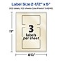 Avery Pearlized Ivory Rectangle Multipurpose Labels, 2.5" x 5", Ivory, 300/Box (94246)~#|#~33EB86F1-E3B4-4915-86CBC42C9D1080EB_sc7