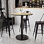 Flash Furniture 36'' Round Laminate Table Top with 24'' Round Bar-Height Table Base, Natural (XURD36NTTR24B)~#|#~33EB91D1-5F77-430F-8A3CE75224155192_sc7