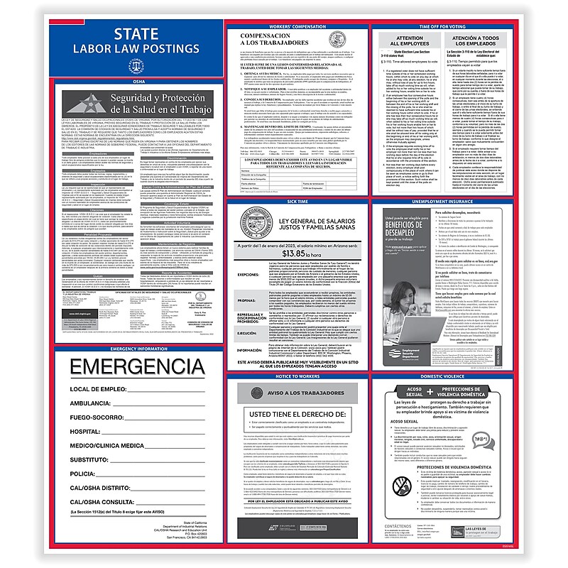 ComplyRight State Labor Law Poster; Nevada, Spanish (E10NVS) image 1