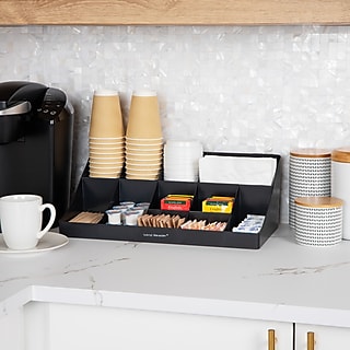 Mind Reader 11 Compartment Plastic Condiments Countertop Organizer, Black (COMORG-BLK)~#|#~33F6007C-48DB-4E88-84A5F827A96B7DF6_sc7