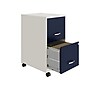 Space Solutions SOHO Smart File 2-Drawer Mobile Vertical File Cabinet, Letter Size, Lockable, Pearl White/Navy (25335)~#|#~33FB85DD-BE2C-43F1-B70B794DB04D585E_sc7