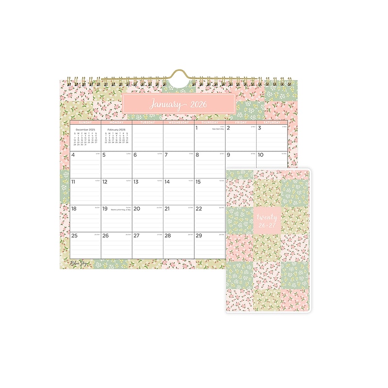 2026 Blue Sky Combo Pack 11" x 8.75" Monthly Wall Calendar, Alessandra Clear (158064) image 1