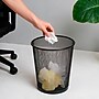 Staples Indoor Trash Can Without Lid, Black Steel Mesh, 4.5 Gal. (56903)~#|#~3403A304-9657-4E1D-823B4AC7CFBC491C_sc7