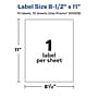Avery Laser/Inkjet Waterproof Rectangle Labels, 8-1/2" x 11", White, 10 Labels/Pack (94269)~#|#~3403DE6E-FA90-4720-A4C9399B9F734A38_sc7