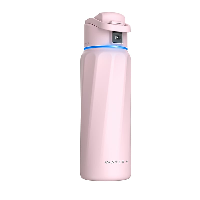 WaterH BOOST Stainless Steel Triple Wall Insulated Smart Water Bottle, 32 oz., Pink (B003PK) image 1