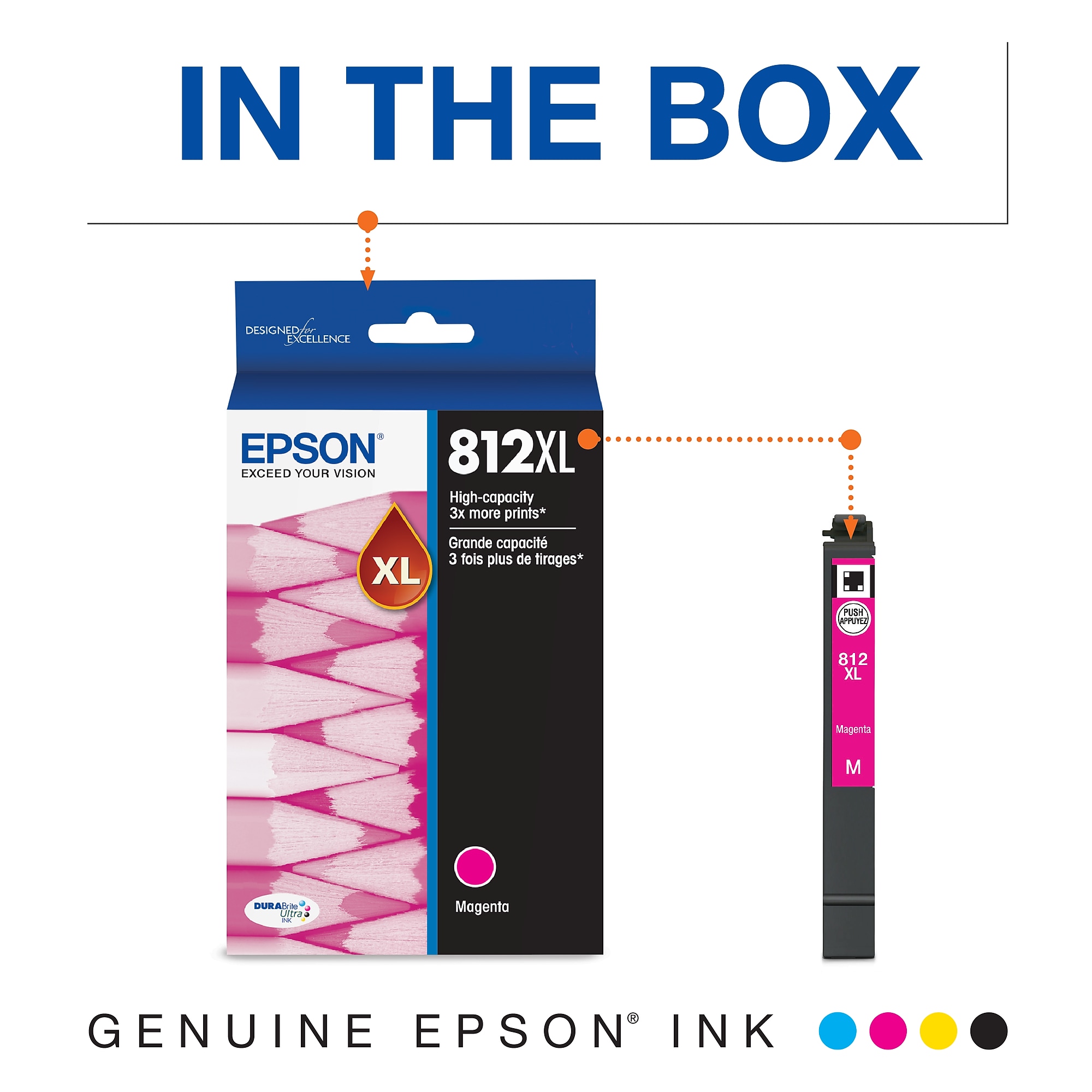 Epson T812XL Magenta High Yield Ink Cartridge (T812XL320-S) Sansujyuku sansujyuku.com