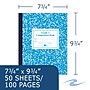 Roaring Spring Paper Products Composition Notebooks, 7.75" x 9.75", Wide Ruled, 50 Sheets, Blue (ROA77921)~#|#~340857EE-3C81-473C-921293B945D6EFEB_sc7