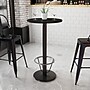 Flash Furniture 24" Round Laminate Table Top with Round Base, Black (XURD24BKTR18B3F)~#|#~341AEC4C-4E00-4998-9D414D8F05461EE7_sc7