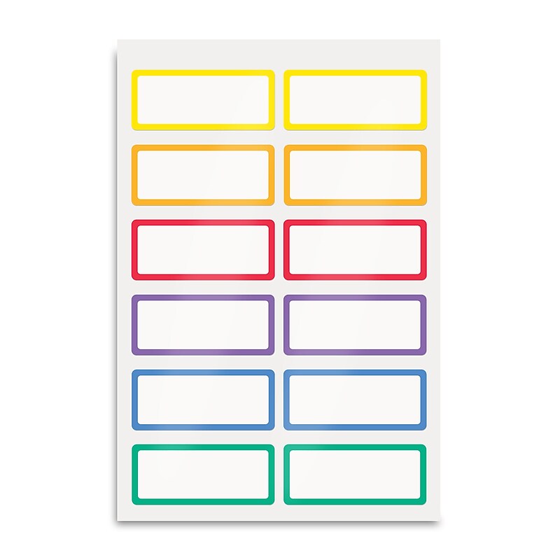 Avery No-Iron Waterproof Fabric Name Labels, .75" x 1.75", Multicolored, 24 Labels/Pack (40706) image 1