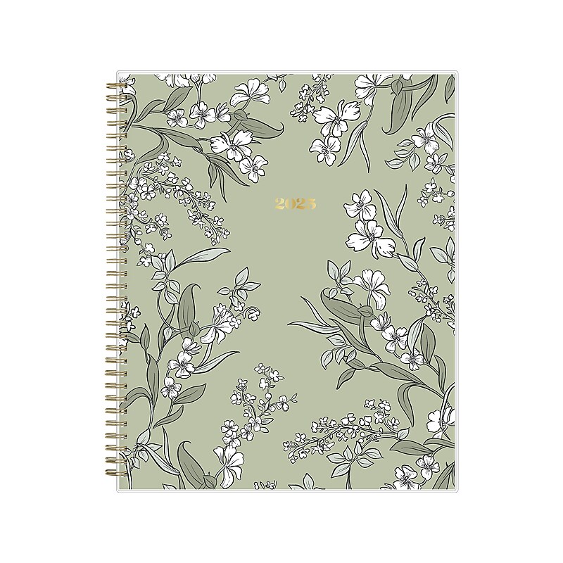 2025 Blue Sky Day Designer The Everygirl Tuberose 8.5" x 11" Weekly Planner, Plastic Cover, Green/White (150775) image 1