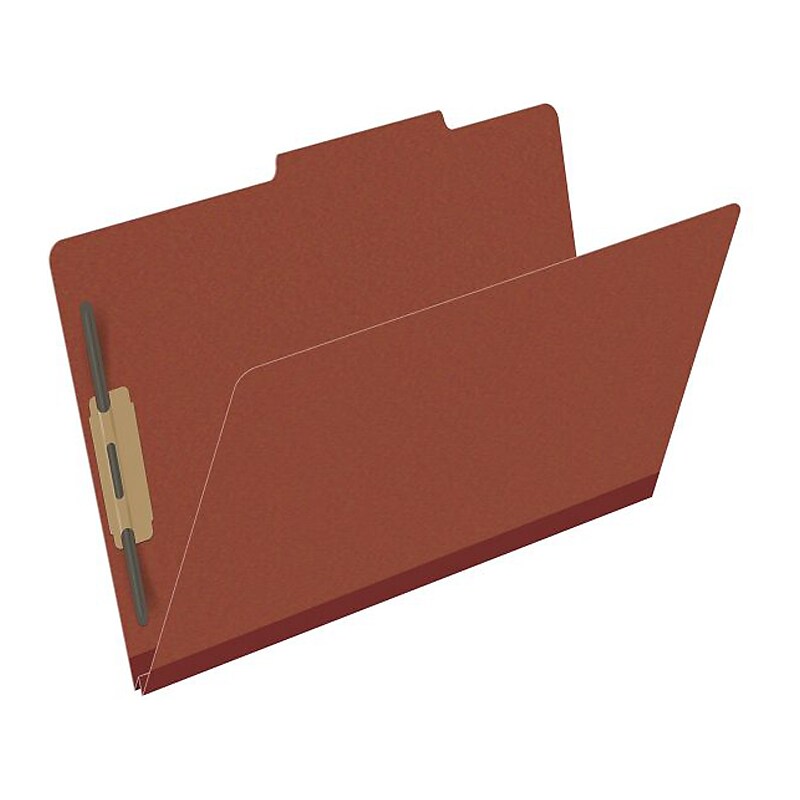Medical Arts Press Pressboard Classification Folder, 2" Expansion, Legal Size, Red, 25/Box (DV-T52-02-3RED) image 1