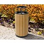 Alpine Industries Steel Outdoor Trash Can with Rain Bonnet Lid, 32 Gallon, Cedar (ALP4400-01-CD-RB)~#|#~3428FBA0-F00F-409C-B422A7D6031F5AEC_sc7